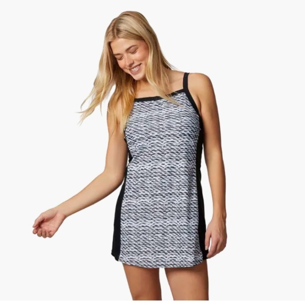 Free Country Size XXL Gray Pattern Shore to Sea Swim Dress. New With Tags